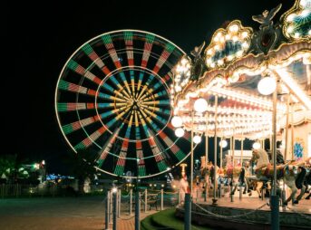 carnival, carousel, ferris wheel, merry-go-round, amusement rides, amusement park, park, motion, night, georgia, carnival, carnival, carnival, carnival, carnival, ferris wheel