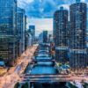 river, bridges, buildings, structures, infrastructures, architecture, skyline, skyscrapers, cityscape, city, city lights, illuminated, chicago, town, urban, downtown, america, usa, modern, travel, night, city, city, chicago, chicago, chicago, chicago, chicago, america, usa